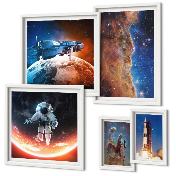 Set di quadri incorniciati Viaggi spaziali nella galassia