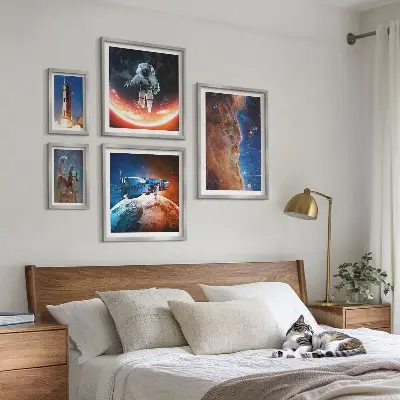 Set di quadri incorniciati a tema viaggi spaziali nella galassia