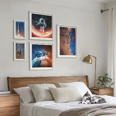 Set di quadri incorniciati a tema viaggi spaziali nella galassia