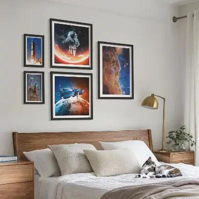 Set di quadri incorniciati a tema viaggi spaziali nella galassia