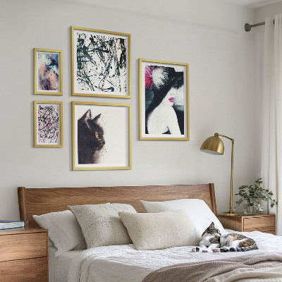 Polittico con cornice Ritratti astratti eleganti
