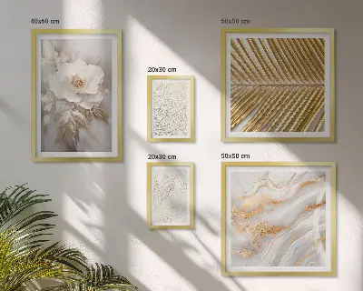 Set di 5 quadri con eleganti motivi floreali