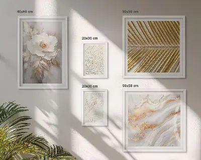 Set di 5 quadri con eleganti motivi floreali