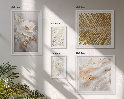 Set di 5 quadri Eleganti motivi floreali