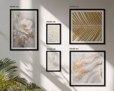 Set di 5 quadri Eleganti motivi floreali