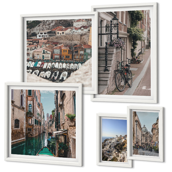 Set di quadri incorniciati Incantevoli strade europee