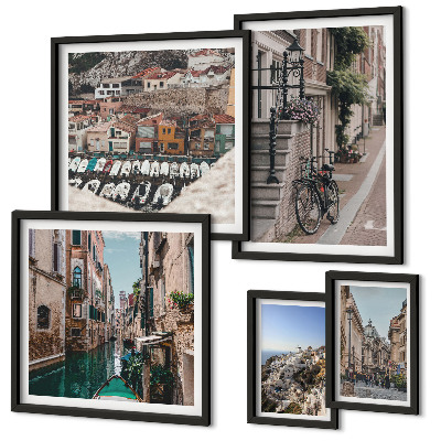 Set di quadri incorniciati Incantevoli strade europee