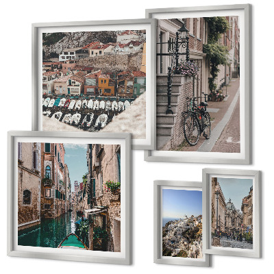 Set di quadri incorniciati Incantevoli strade europee