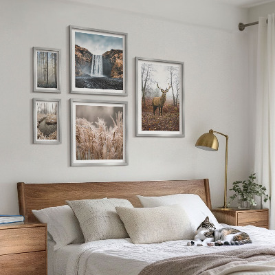 Polittico con cornice Paesaggi faunistici