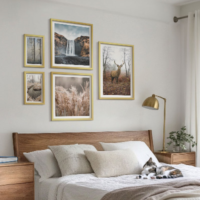 Polittico con cornice Paesaggi faunistici