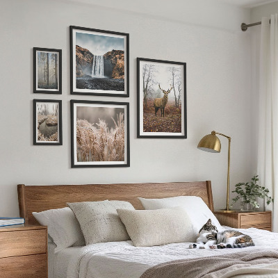 Polittico con cornice Paesaggi faunistici