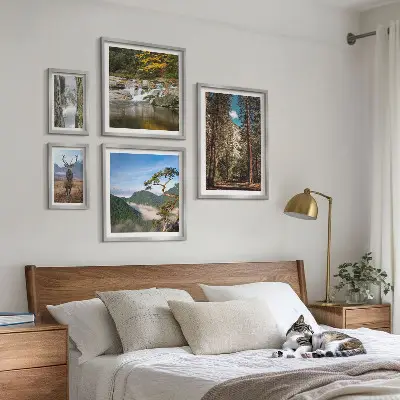 Set di quadri incorniciati con paesaggi montani e natura selvaggia