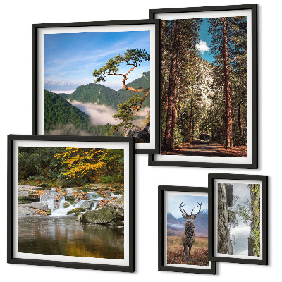 Set di quadri incorniciati Paesaggi montani e natura selvaggia