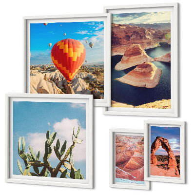 Set di 5 quadri Paesaggi montani e acque