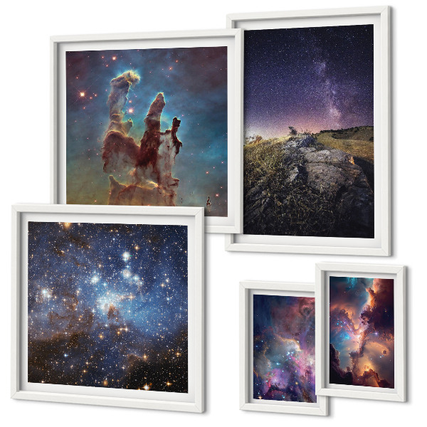 Set di quadri incorniciati Paesaggi cosmici delle galassie