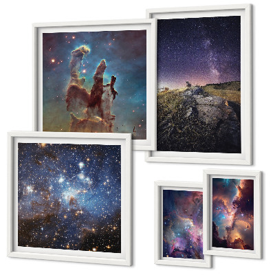 Set di quadri incorniciati Paesaggi cosmici delle galassie