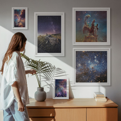 Set di quadri incorniciati Paesaggi cosmici delle galassie