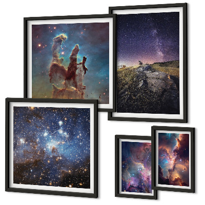 Set di quadri incorniciati Paesaggi cosmici delle galassie