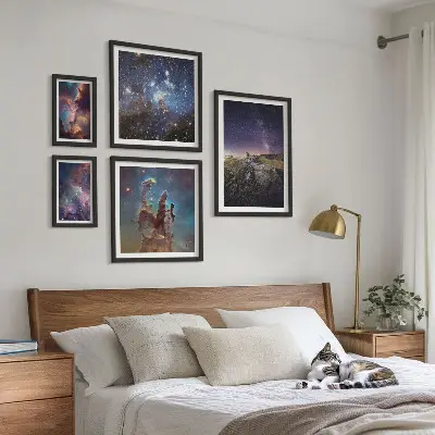 Set di quadri incorniciati con paesaggi cosmici delle galassie