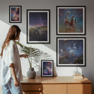 Set di quadri incorniciati Paesaggi cosmici delle galassie