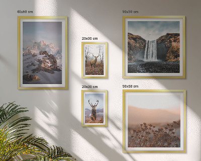 Set di quadri incorniciati Paesaggi montani e animali selvatici