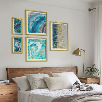 Polittico con cornice Composizioni astratte blu
