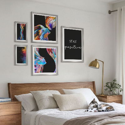 Set di quadri incorniciati Astrazioni positive colorate