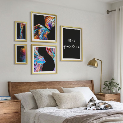 Set di quadri incorniciati Astrazioni positive colorate
