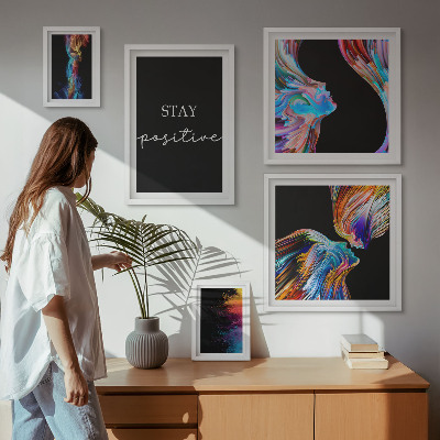 Set di quadri incorniciati Astrazioni positive colorate