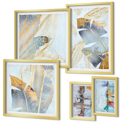 Set di 5 quadri Motivi vegetali moderni