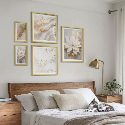 Set di 5 quadri Eleganti composizioni floreali