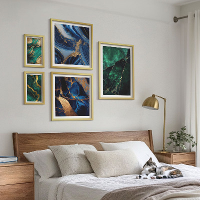 Set di quadri incorniciati Eleganti astrazioni con elementi vegetali