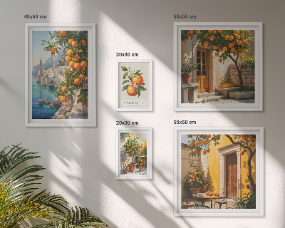 Set di 5 quadri Viste di frutta suggestive
