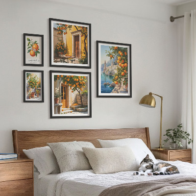 Set di 5 quadri Viste di frutta suggestive