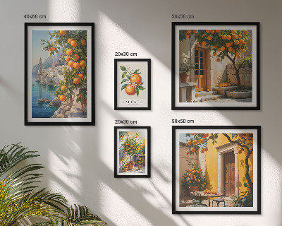 Set di 5 quadri Viste di frutta suggestive