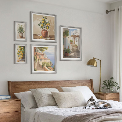 Set di 5 quadri Eleganti piante da interno per esterni
