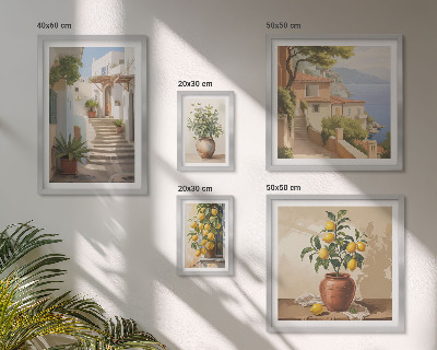 Set di 5 quadri Eleganti piante da interno per esterni