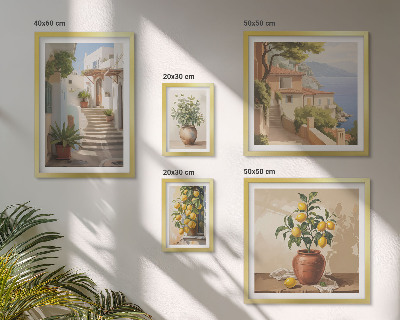 Set di 5 quadri Eleganti piante da interno per esterni