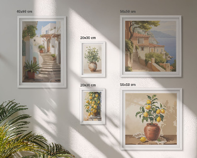 Set di 5 quadri Eleganti piante da interno per esterni