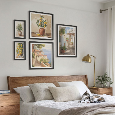 Set di 5 quadri Eleganti piante da interno per esterni