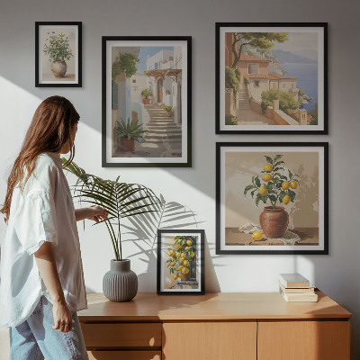 Set di 5 quadri Eleganti piante da interno per esterni