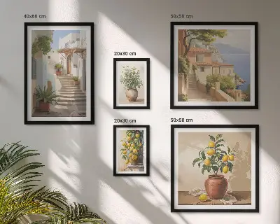 Set di 5 quadri con stampa di eleganti piante da interno ed esterno