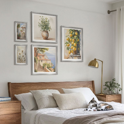 Set di quadri incorniciati Accenti agrumati, stile mediterraneo