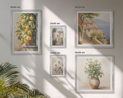 Set di quadri incorniciati Accenti agrumati, stile mediterraneo