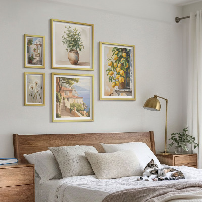 Set di quadri incorniciati Accenti agrumati, stile mediterraneo