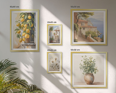 Set di quadri incorniciati Accenti agrumati, stile mediterraneo