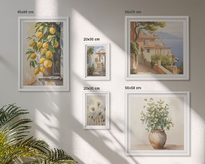Set di quadri incorniciati Accenti agrumati, stile mediterraneo