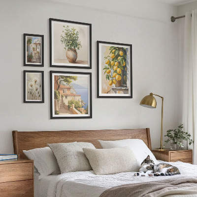 Set di quadri incorniciati Accenti agrumati, stile mediterraneo