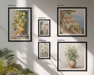 Set di quadri incorniciati Accenti agrumati, stile mediterraneo