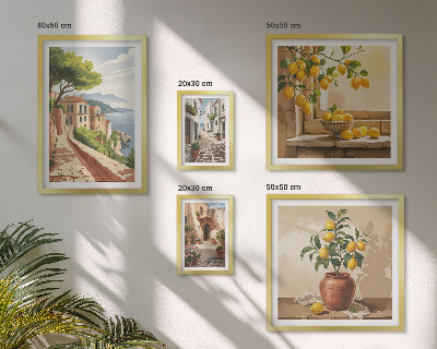 Set di quadri incorniciati Incantevoli panorami mediterranei